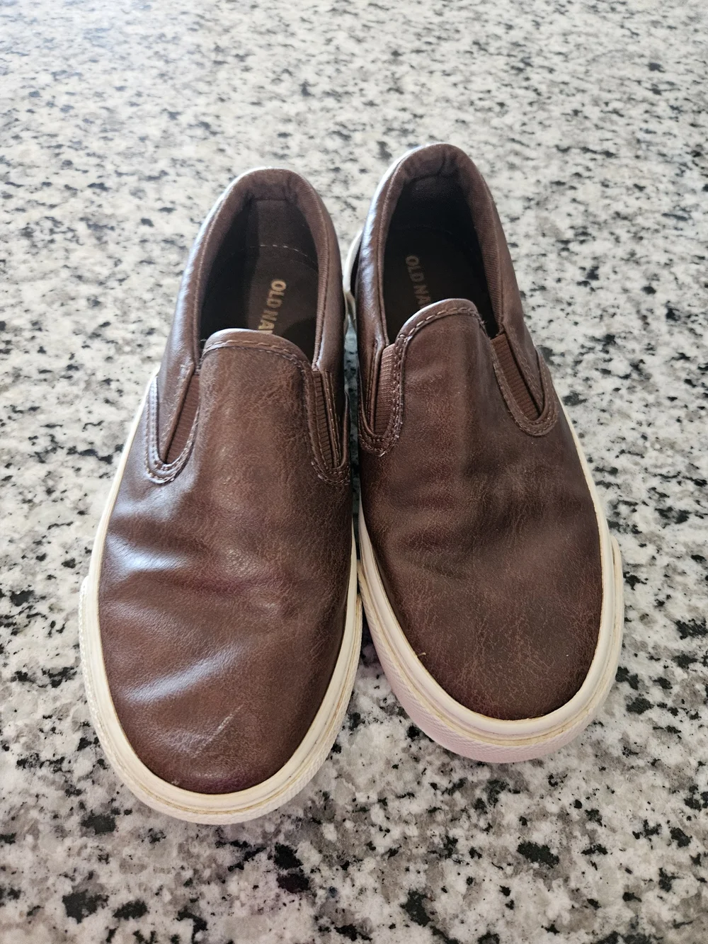 Old Navy Brown Slip-On Loafers with White Sole